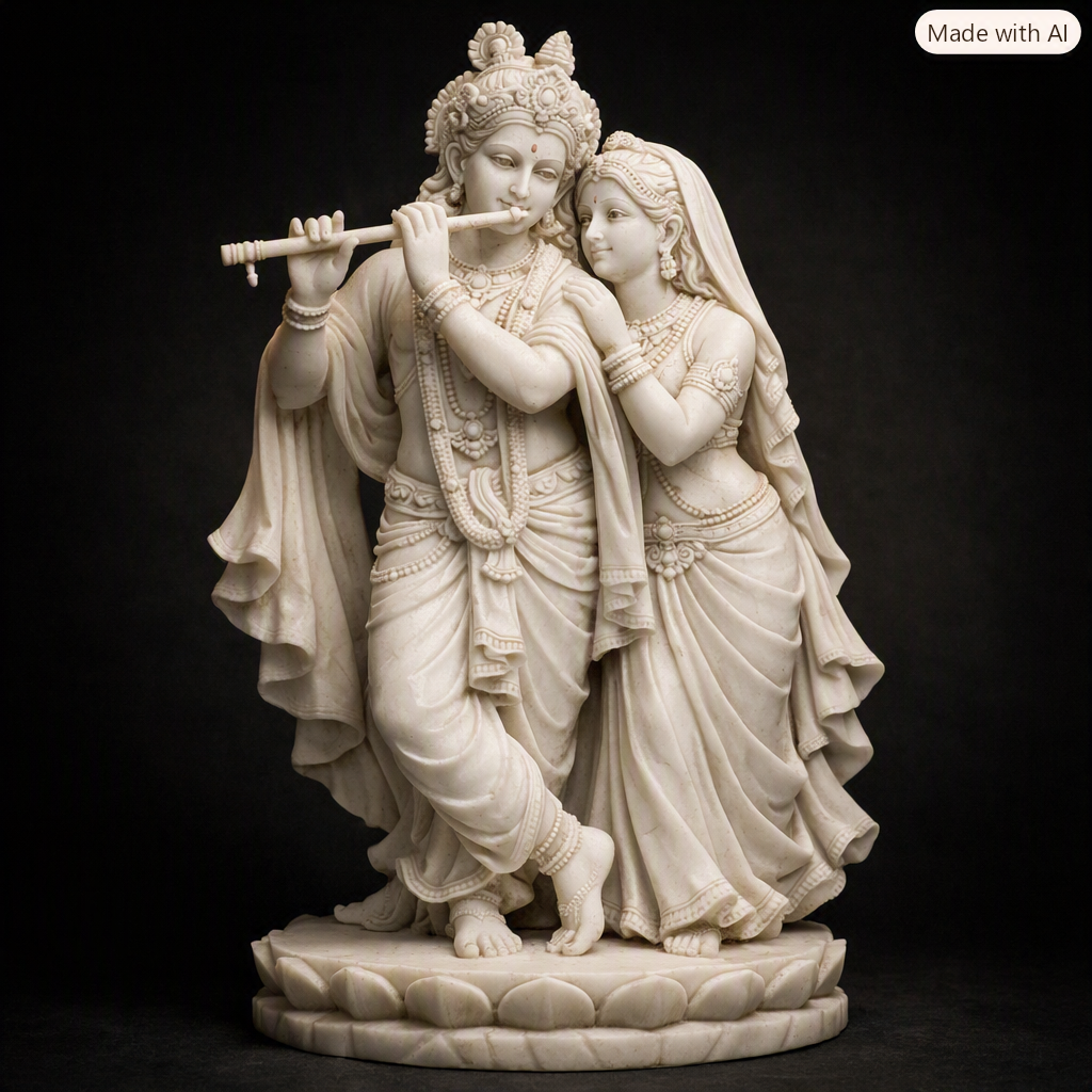 Radha Krishna marble murti collection