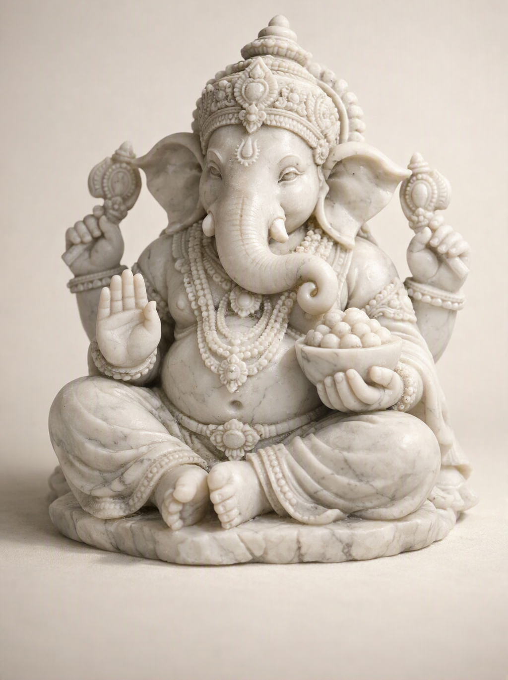 Handcrafted marble Ganesh murti